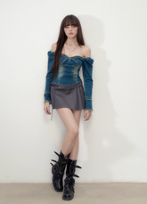 Two-wear soft denim tops for women
